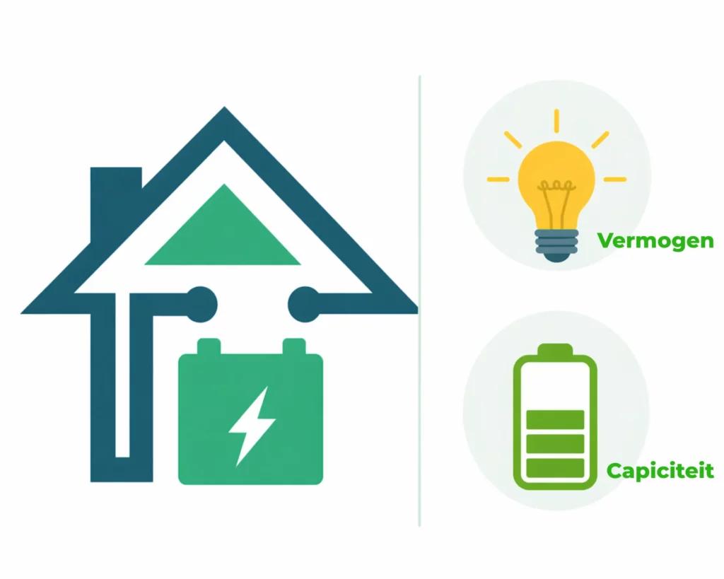 Vermogen thuisbatterij